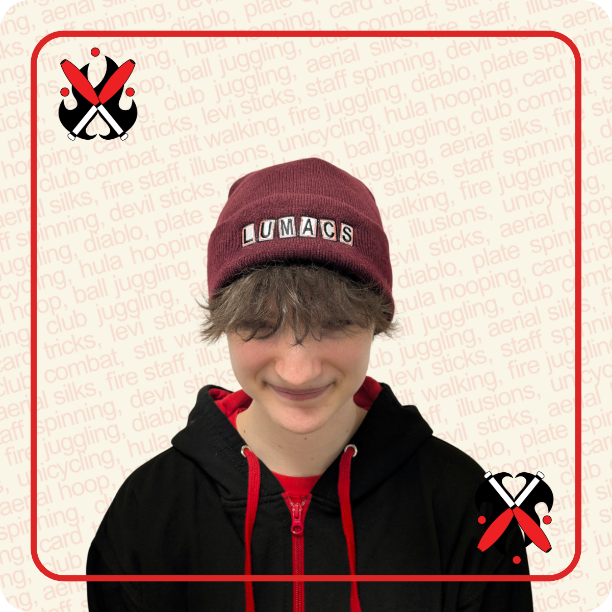 LUMACS beanie in red