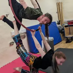 lumacs members displaying Aerial Hoop